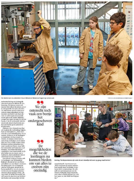 20221102 Reportage Nieuwe techniekafdeling bij Praktijkschool pagina 3 Regio G&E